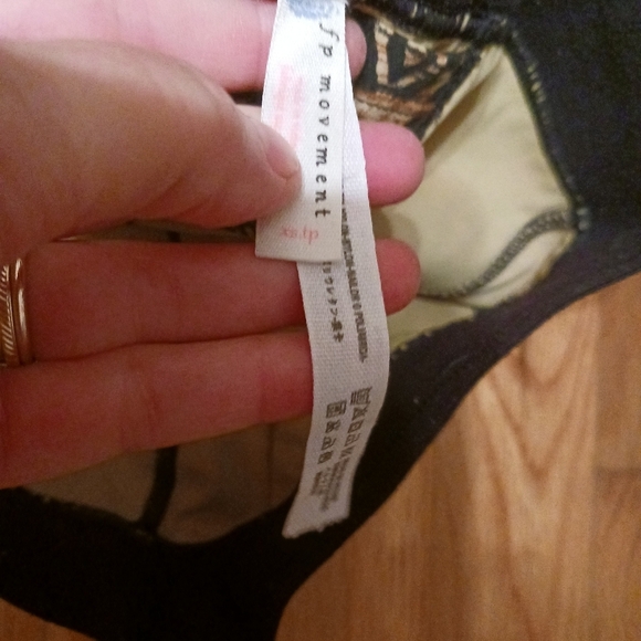 FP Movement Free People Leggings Ladies XS Brown Black Abstract Straight Leg - Picture 5 of 7